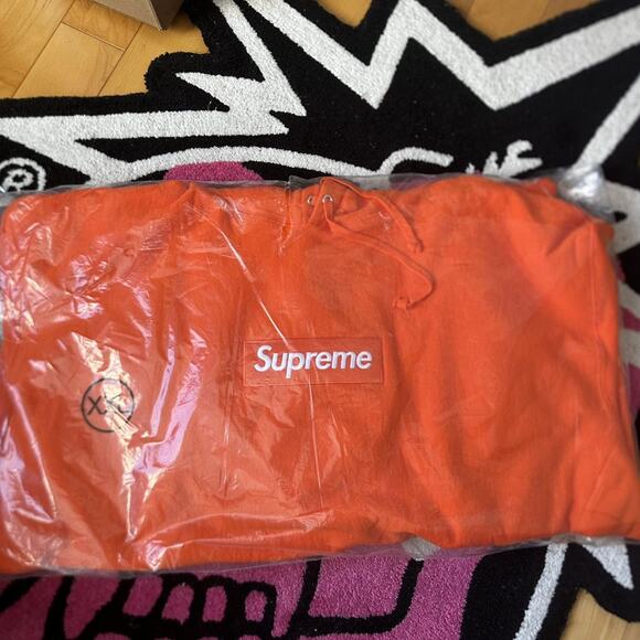Supreme Box Logo Hooded Sweatshirt FW24 – Dark Orange – Size XXL – Brand New - Picture 1 of 5